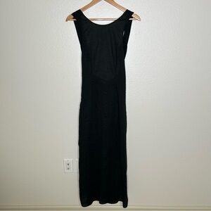 Marysia Resort textured sheer dress black extra small